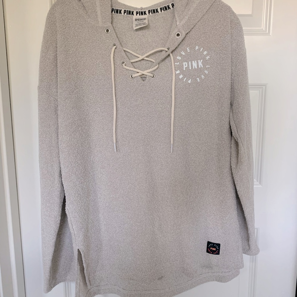 PINK Victorias Secret Lace up hoodie